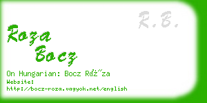 roza bocz business card